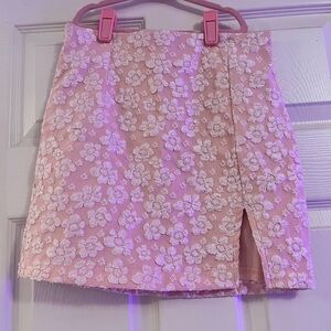 Wild Fable Pink Floral Mini Skirt